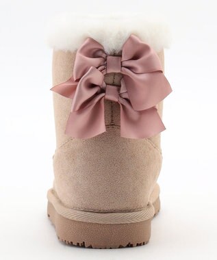 ANY KIDS リボンフェイクムートンブーツ ベージュ