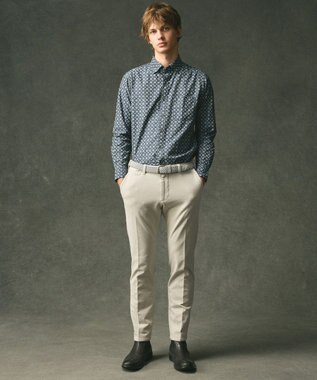 JOSEPH ABBOUD 【ウエストも伸びる！/暖かパンツ/オーガニックコットン使用】ライスコールストレッチパンツ ライトグレー系