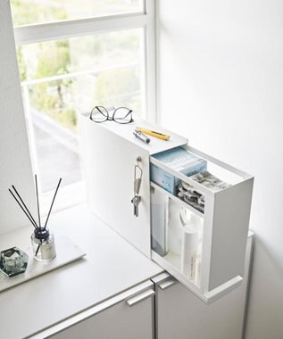 tower 隠せる引き出し収納 タワー ホワイト ホワイト