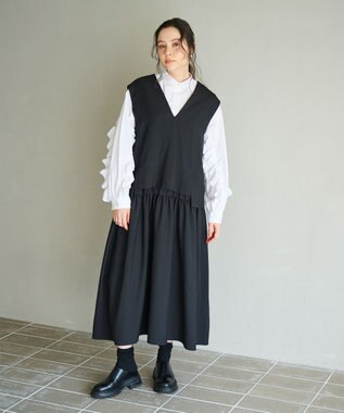 #Newans セットアップライクワンピース ブラック