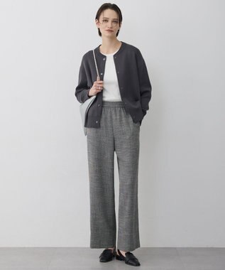 ICB L 【先行予約】 コットンポリエステルスムース カーディガン チャコール