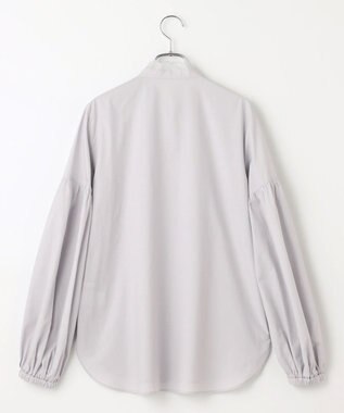 #Newans 【洗える】シアースカラップデザインブラウス ライトグレー