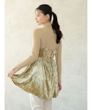 Green Parks ・ＥＬＥＮＣＡＲＥ　ＤＵＥクラッシュベロアキャミチュニック Yellow