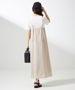 ANY SIS 【接触冷感・速乾・UVカット・洗える】スイートクール キャミワンピース ライトベージュ