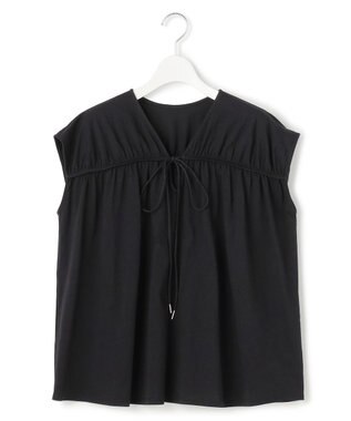 23区 【SLOW/一部店舗限定】シャーリングデザイン 2WAY カットソー ブラック