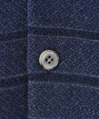 JOSEPH ABBOUD 【洗える/ソフトな肌触り/軽い】シェニールヤーンジャカードニット ベスト ダルブルー系