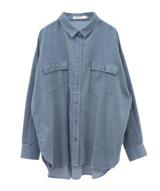 AMERICAN HOLIC Ｗポケットコーデュロイシャツ Sax