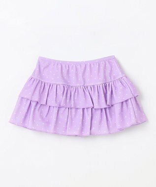 ANY KIDS 花柄×ドット柄 セパレート 水着 オフ花柄×ラベンダードット