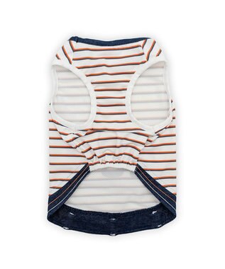 PET PARADISE Lee エコメイド ボーダー タンクトップ 中型犬 大型犬 ネイビー×レッド