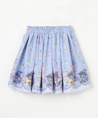 ANY KIDS マジカルキャットフレアスカート サックスブルー