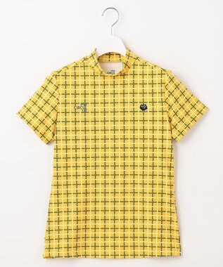 PW CIRCULUS 【UVカット / 吸水速乾 / 伸縮性抜群】【WOMEN】ＰＷロゴ＆チェックモックT ゴルフウェア レディース イエロー系5