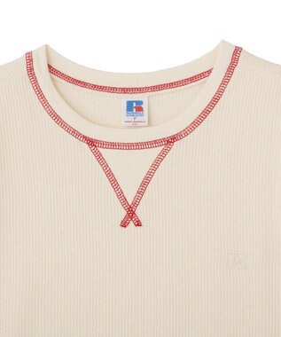 AMERICAN HOLIC 【RUSSELL】ワッフルガゼットTシャツ Ivory