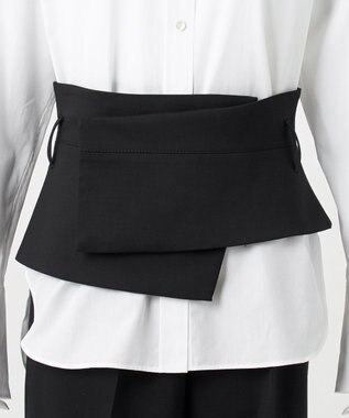 23区 L 【エステータ】ウールダブルクロス カマーバンド ブラック系