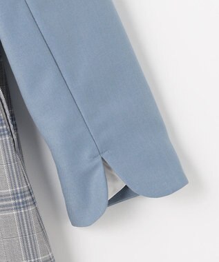 組曲 KIDS 【150-170㎝】 チェックワンピース＆T/Rジャケットセット サックスブルー