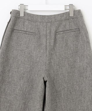 J.PRESS LADIES シャンブレーツイル キュロット パンツ ライトグレー系