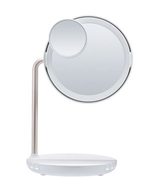 YAMATO テーブル＆キッチン 【フェスティノ】充電式LEDファンミラー  ホワイト  SMHB-032-WH