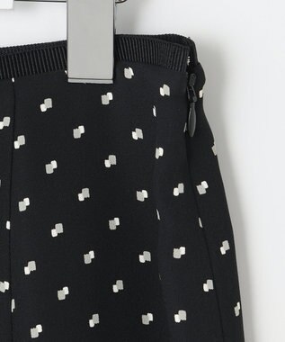 自由区 【セット可/洗える】ダブルスクエアプリント マーメイドシルエットスカート ネイビー系5
