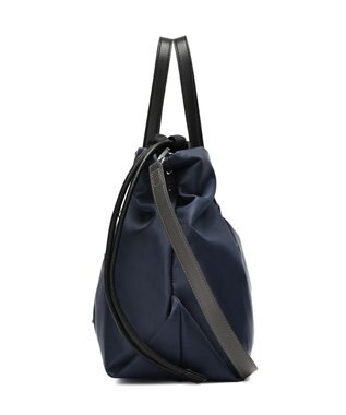 style code 【PADMA/パドマ】カードケース付　ナイロン巾着トートバッグ ネイビー