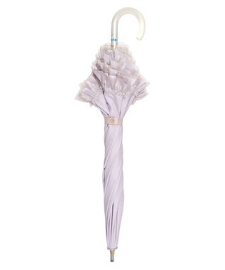 MOONBAT 【ランバン オン ブルー（LANVIN en Bleu）】晴雨兼用日傘　ビジュー付きオーガンジーフリル ライトパープル