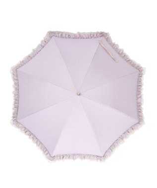 MOONBAT 【ランバン オン ブルー（LANVIN en Bleu）】晴雨兼用日傘　ビジュー付きオーガンジーフリル ライトパープル