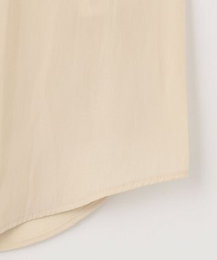 自由区 【WEB限定/セットアップ着用可/洗える】ブライトサテンライト Vネックブラウス ベージュ系