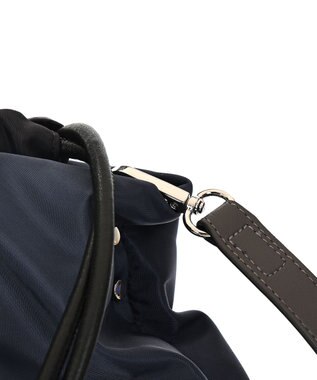 style code 【PADMA/パドマ】カードケース付　ナイロン巾着トートバッグ ネイビー