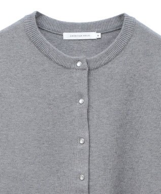 AMERICAN HOLIC バイパチクルーネックニットカーディガン Gray Mixture