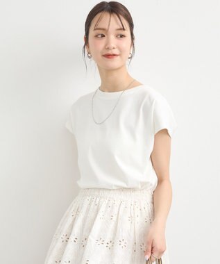 earth music&ecology 【接触冷感/洗濯機可】フレンチＴ Ivory