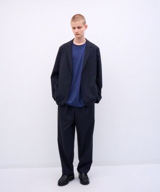 ATON 【26FW】WOOL TROPICAL | ルーズフィットパンツ - UNISEX NAVY