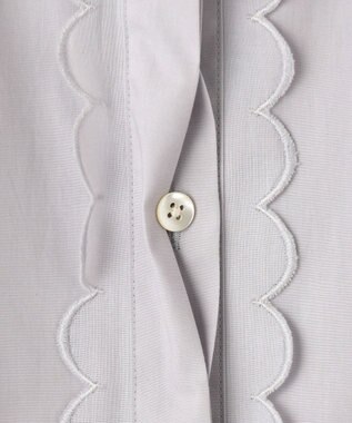 #Newans 【洗える】シアースカラップデザインブラウス ライトグレー