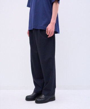 ATON 【26FW】WOOL TROPICAL | ルーズフィットパンツ - UNISEX NAVY