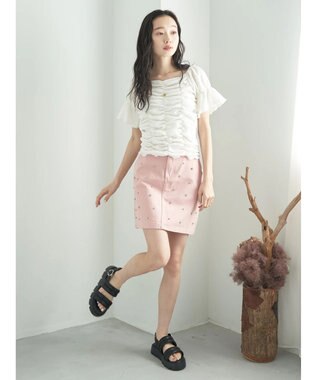 earth music&ecology カットシャーリングプルオーバー White