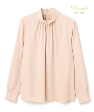 BEIGE， 【L-size】EVA / ハイネックロングスリーブブラウス Nude