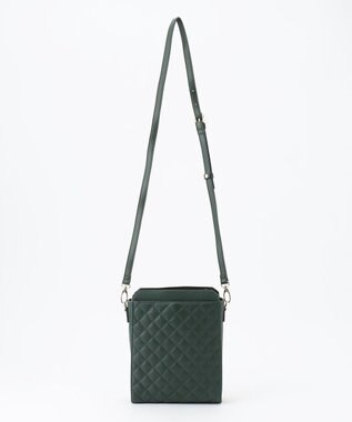 LA BAGAGERIE シープキルトWストラップスクエアショルダー グリーン
