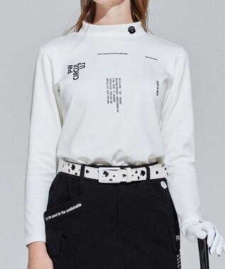 PW CIRCULUS 【イージーケア / 軽量 / 一枚でサマになる】【WOMEN】ロゴモックネック ホワイト系