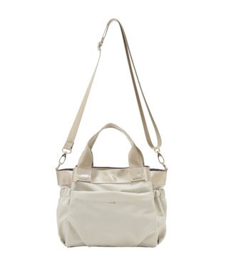 Green Parks ａｎｄｍｉｋｋａ．２ＷＡＹベルトトートバッグ Light Beige
