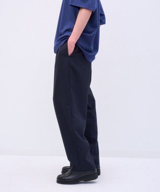 ATON 【26FW】WOOL TROPICAL | ルーズフィットパンツ - UNISEX NAVY
