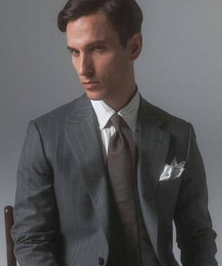 GOTAIRIKU GOTAIRIKU別注【日本製】シルク ネクタイ_無地 ベージュ系