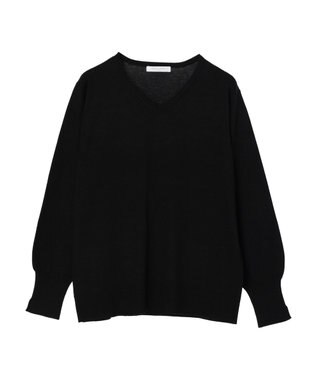 Green Parks アルガンオイル配合　Ｖネックプルオーバー Black