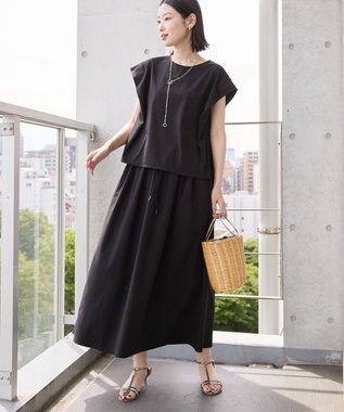 AMERICAN HOLIC 【多機能】タックトップス＋ギャザースカート Black