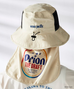OP／FILA 【Ocean Pacific×ORION】タレ付きビーチハット ベージュ