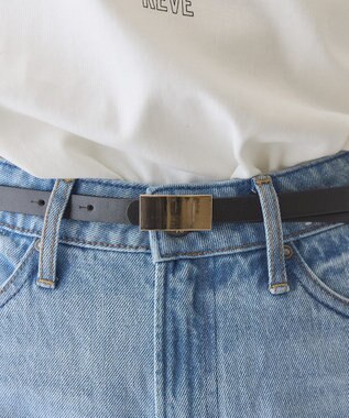 AMERICAN HOLIC スクエアメタルパーツベルト Black