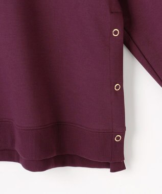 ANY L サイドドットダンボールトレーナー ワイン