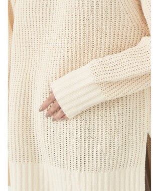 earth music&ecology マットベロアモールチュニック Ivory