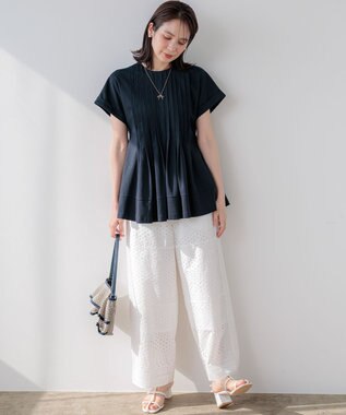 組曲 L 【先行予約】サマージャージーブラウスライク カットソー ネイビー系