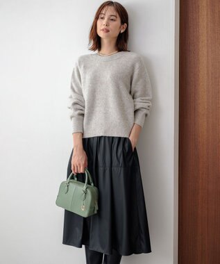 組曲 【ショルダーベルト付き】ミニボストンバッグ ピスタチオ系