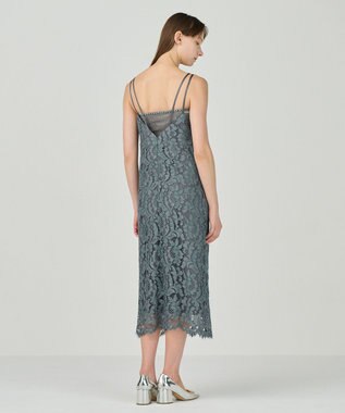 GRACE CONTINENTAL コードリバーレースドレス グレー