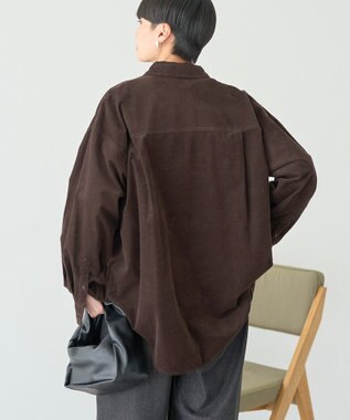 AMERICAN HOLIC Ｗポケットコーデュロイシャツ Dark Brown