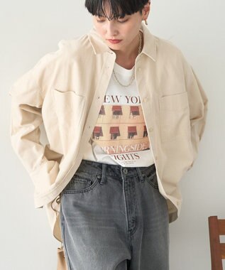 AMERICAN HOLIC Ｗポケットコーデュロイシャツ Ivory