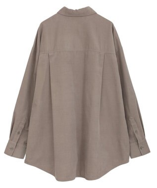 AMERICAN HOLIC Ｗポケットコーデュロイシャツ Gray Beige